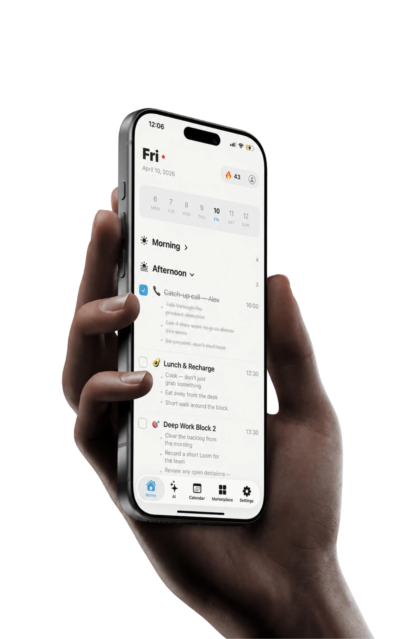 Rize AI schedule app preview